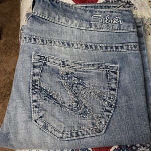 Womens silver jeans